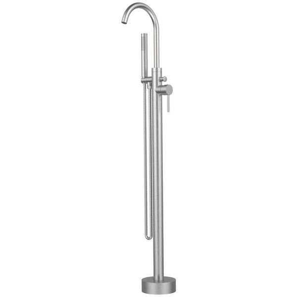 Flynama Single-Handle Freestanding Tub Faucet Bathroom Faucets with Brass Single Hand Shower in Brushed Nickel