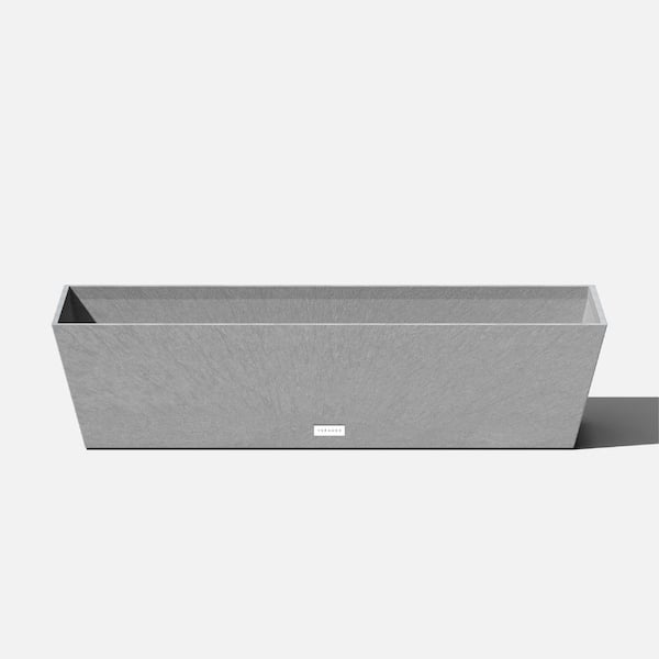 Veradek 9 in. x 36 in. Gray Plastic Window Box