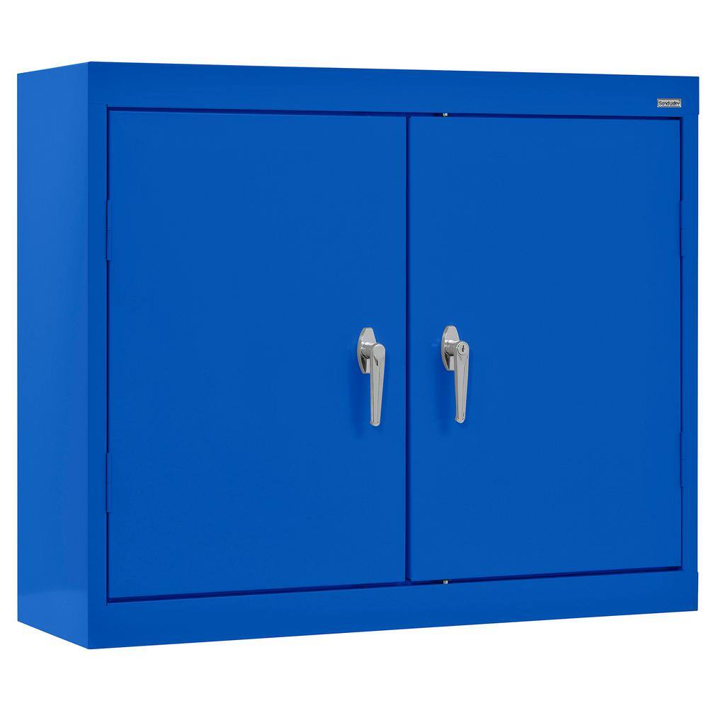 Sandusky Steel 2Shelf Wall Mounted Garage in Blue (36 in. W x