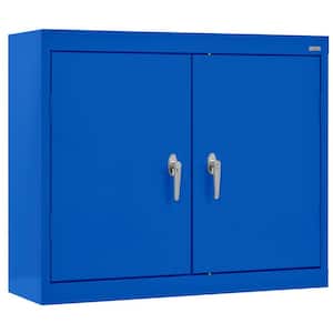 Steel 2-Shelf Wall Mounted Garage Cabinet in Blue (36 in. W x 30 in. H x 12 in. D)