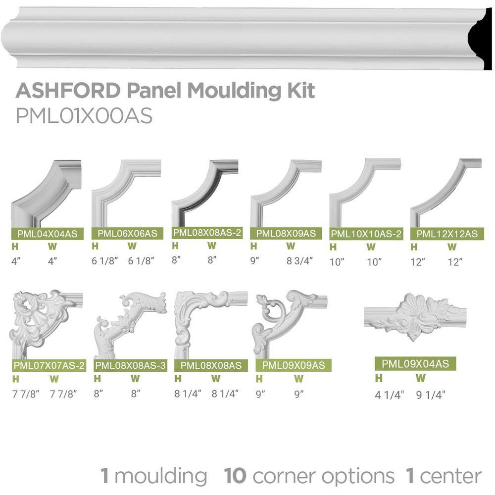 Ashford Smooth Gray Urethane Panel Moulding 12"