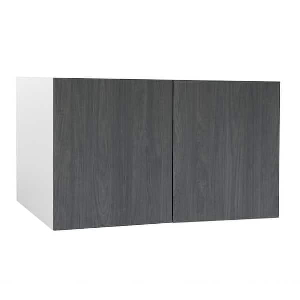 Cambridge Quick Assemble Modern Style, Carbon Marine 36 x 24 in. Wall Bridge Kitchen Cabinet (36 in. W x 24 in. D x 24 in. H)