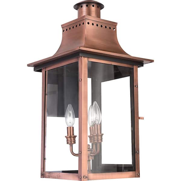 Quoizel Chalmers 1-Light Aged Copper Outdoor Wall Lantern Sconce