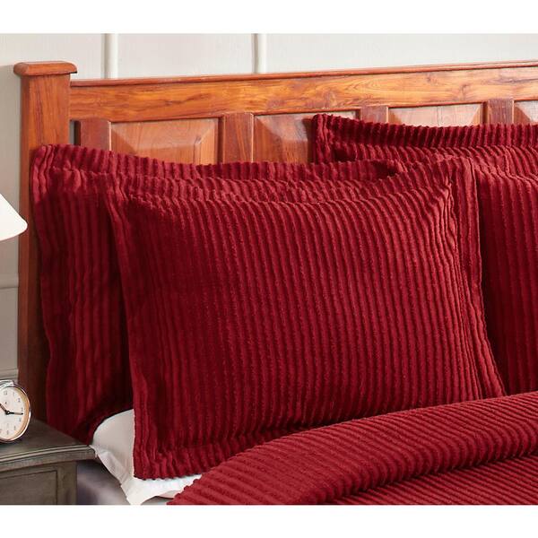 burgundy euro pillow shams