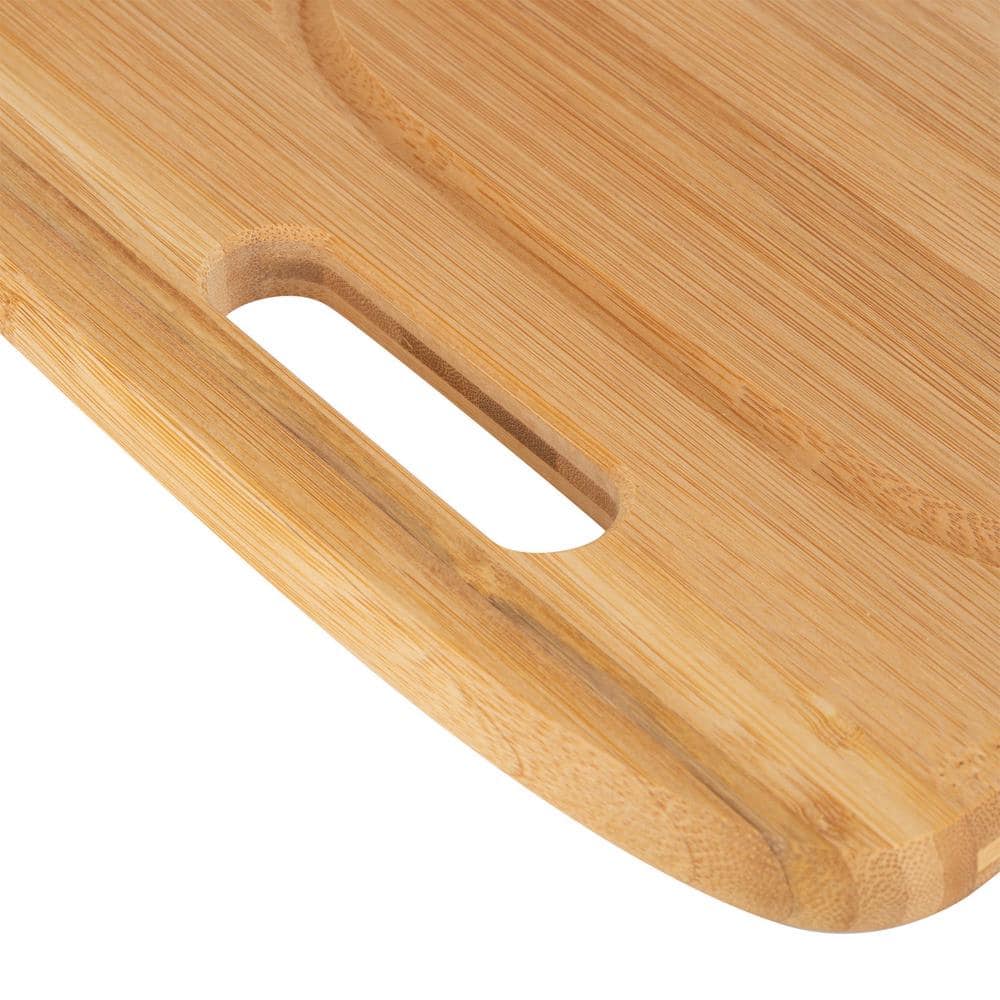 Large Curved Bamboo Cutting Board with Handle