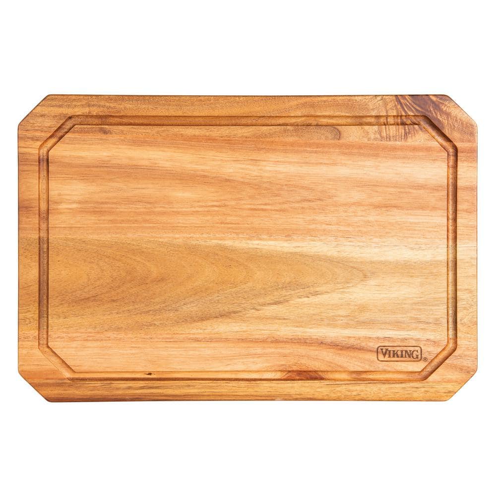 Viking Acacia Wood Rectangular Chopping Board with Juice Groove