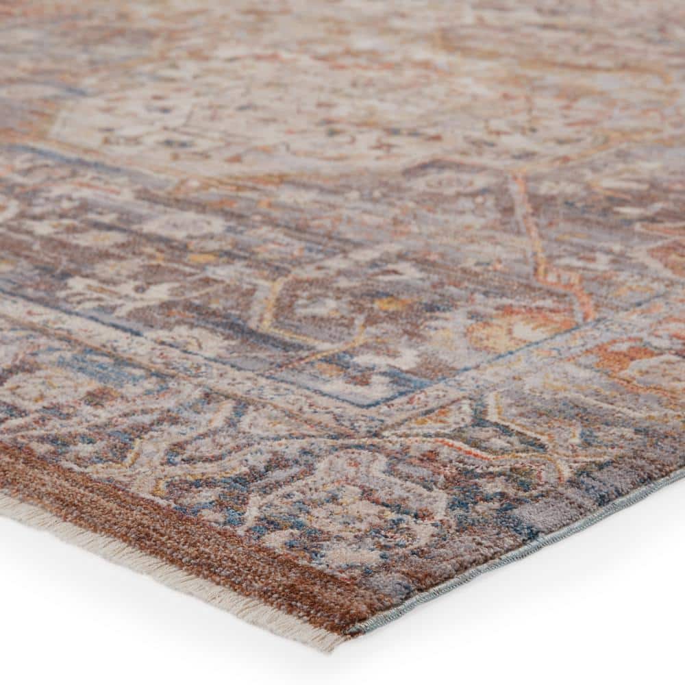 Reversible Blue Synthetic Medallion 8' x 10' Area Rug