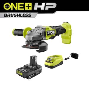 ONE+ HP 18V Brushless Cordless 4-1/2 in. Angle Grinder with 2.0 Ah Battery and Charger