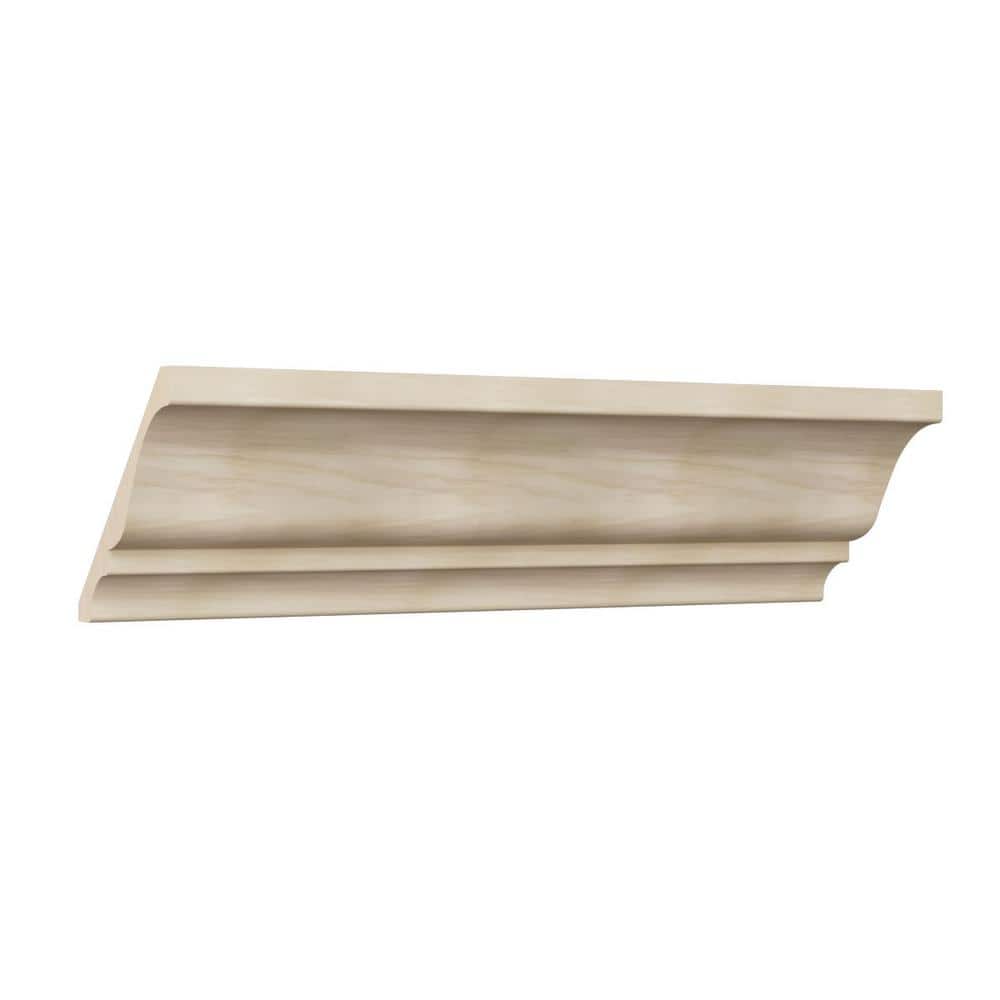 96" Natural Poplar Solid Wood Crown Molding