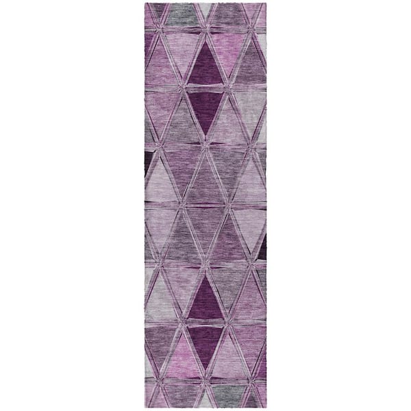Dream Shag Premium Machine Washable Abstract ADS722 Merlot 2 ft. x 7 ft. Runner Rug