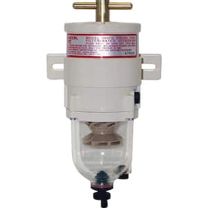 60 GPH Turbine Fuel Filter/Water Separator With Clear Bowl, 2 Micron