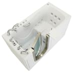 Ultimate 60 in. Acrylic Walk-In Whirlpool and Air Bath Bathtub in White with Foot Massage and Left Door/Drain