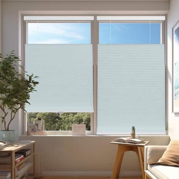Cut-to-Size Cloud Light Filtering Cordless Top Down Bottom Up Polyester Cellular Shades 34.5 in. W x 72 in. L