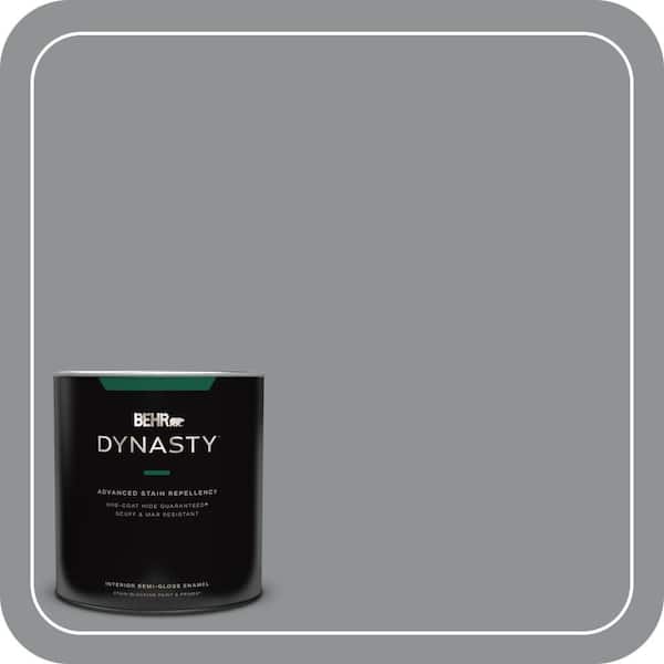 BEHR DYNASTY 1 qt. #770F-4 Gray Area Semi-Gloss Enamel Interior Stain-Blocking Paint and Primer