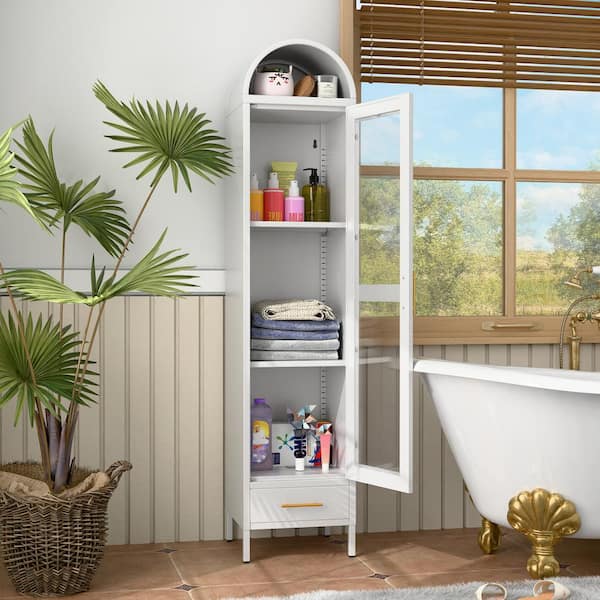 Hephastu 16.34 in. W x 72.64 in. H x 15.35 in. D 2-Shelf Hephastu 16.34 in. W x 72.64 in. H x 15.35 in. D 2-Shelf
