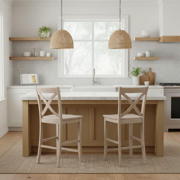 International Concepts Vinyard 24 in. Unfinished Wood Bar Stool