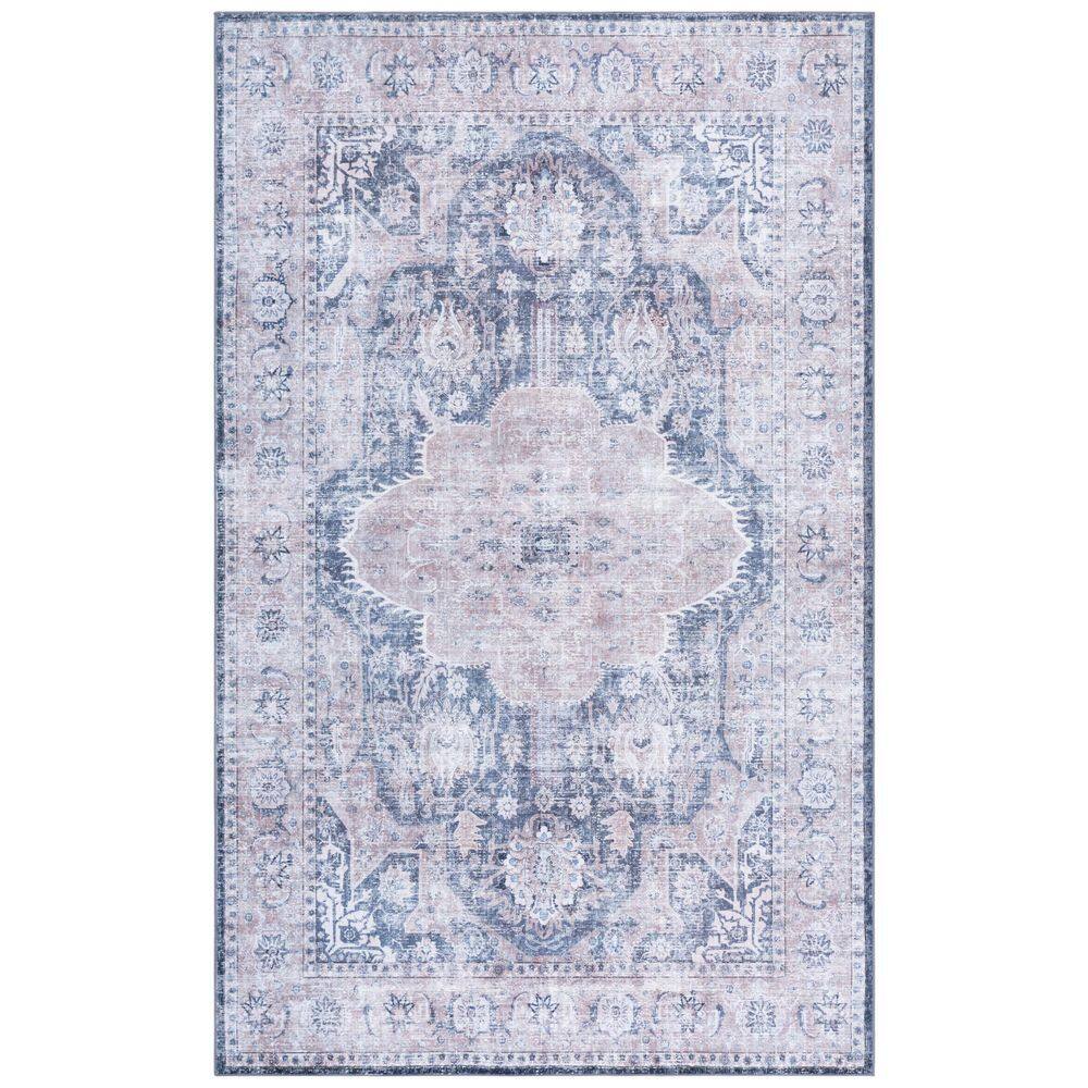 Arizona Sage/Gray 5 ft. x 8 ft. Machine Washable Floral Medallion Traditional Area Rug price history on PriceWatchPro