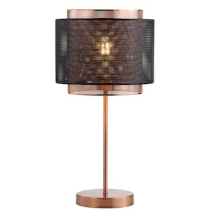 Tribeca 19.7 in. Metal LED Table Lamp, Copper/Black