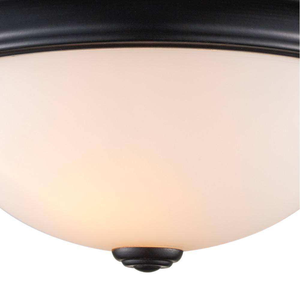 Black Frosted Glass 12" Flush Mount Ceiling Light