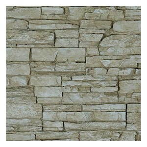 SAMPLE - 1-1/4 in. x 9 in. Sandstone Urethane Canyon Ridge Stacked Stone, StoneWall Faux Stone Siding Panel Moulding