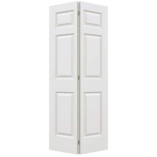 JELD-WEN 36 in. x 78 in. Colonist Primed Textured Molded Composite Closet Bi-Fold Door