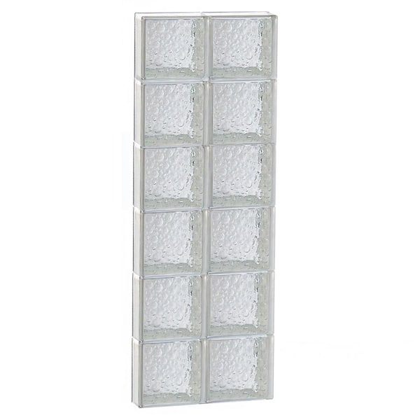 15 in. x 45 in. x 3.125 in. Metric Series Savona Pattern Frameless Non-Vented Glass Block Window