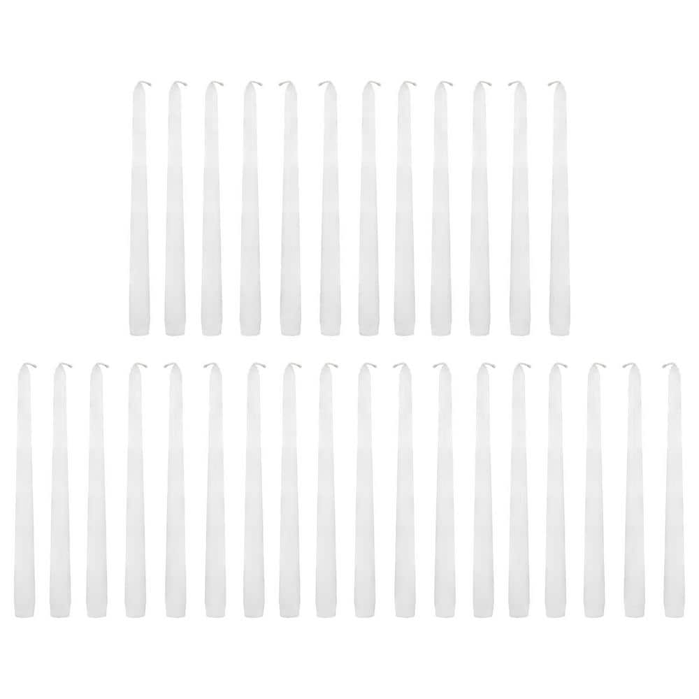 White 9.8" Soy Wax Scented Taper Candles - Set of 30
