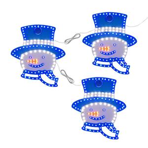 10 in. 375-Count LED Twinkling Snowmans (3-Pack)
