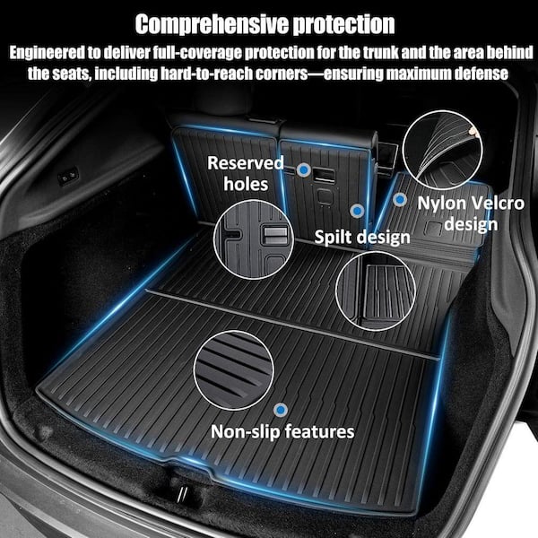 All Weather Floor Mats 21 in. W x 0.15 in. H Plastic Car Floor Mat