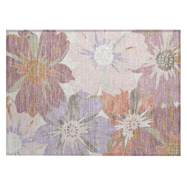 Chantille Machine Washable Indoor/Outdoor Abstract ACN2971 Pink 2 ft. x 3 ft. Accent Rug