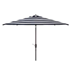 Iris 7.5 ft. Aluminum Market Tilt Patio Umbrella in Navy/White