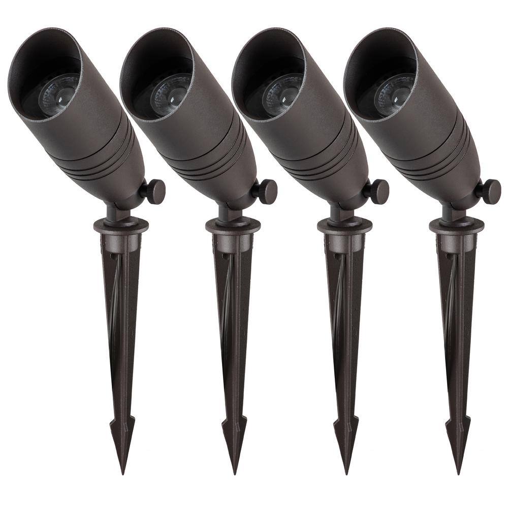 Dark Bronze Low Voltage Outdoor Landscape Spot Light Pack