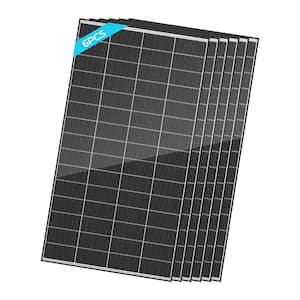 6Pcs 320-Watt Monocrystalline Solar Panel for RV Boat Shed Farm Home House Rooftop Residential Commercial House