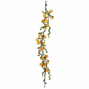 5 ft. Green and Yellow Artificial Lemon Leaf Garland.