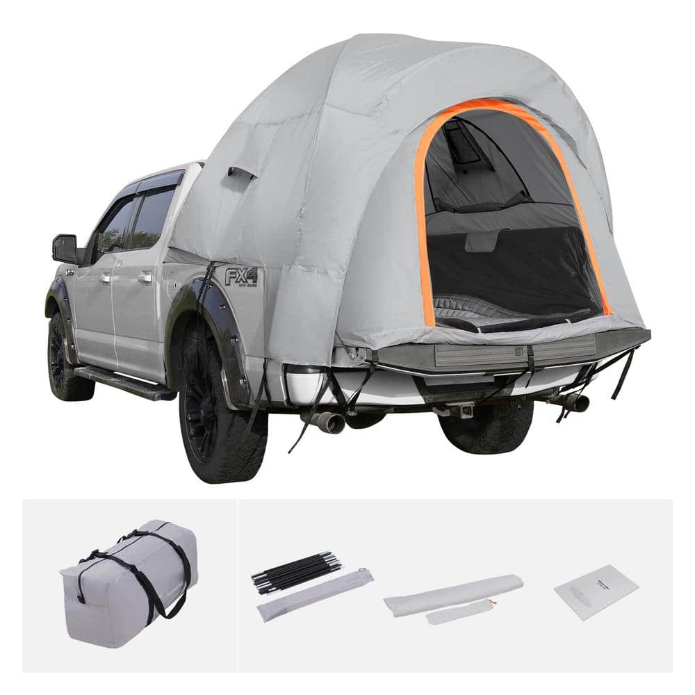 SKYSHALO Truck Bed Tent, 5.5-6 ft. Pickup Truck Tent with Rain Layer ...