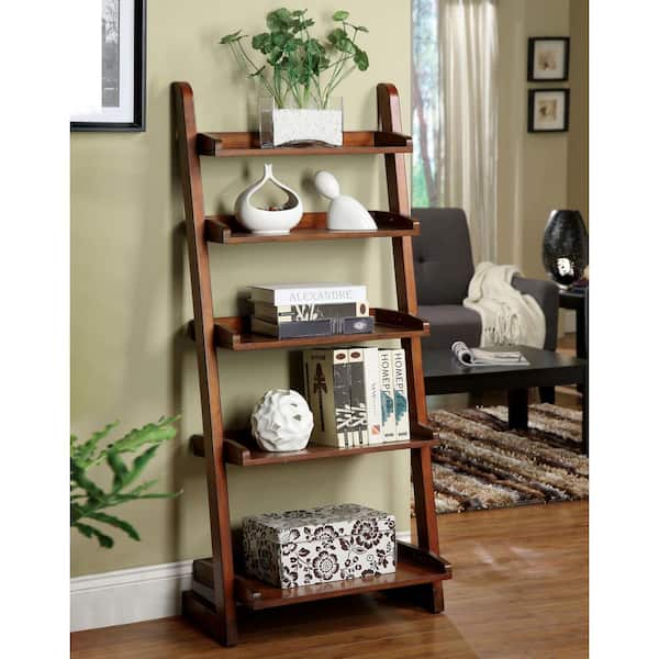 Furniture Of America Ryon 55 In, Antique Bookcase With Ladder