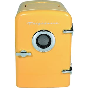 1 cu. ft. 6-Can Retro Mini Fridge in Yellow