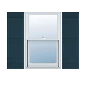 14 in. x 64 in. Lifetime Vinyl TailorMade Four Board Joined Board and Batten Shutters Pair Midnight Blue