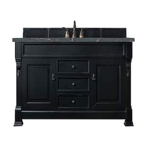 Brookfield 60.0 in. W x 23.5 in. D x 34.3 in. H Bathroom Vanity in Antique Black with Parisien Bleu Silestone Quartz Top