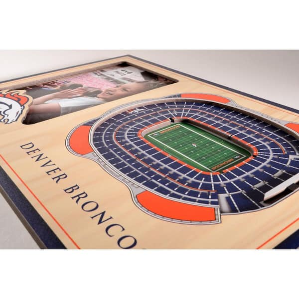 Officially Licensed NFL 3D Logo Series Wall Art - 12 x 12 - Broncos