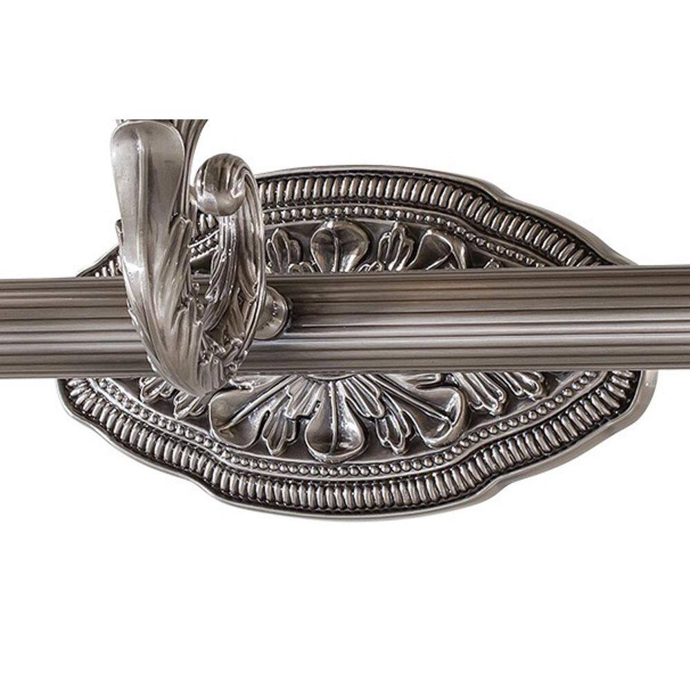 Brushed Nickel 3-Light Traditional Vanity Fixture with Etched Glass Shades