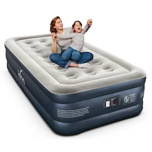 18 in. 550 lbs. Twin Air Mattresses, Upgraded 4-Chamber Inflatable Mattress with Built in Pump