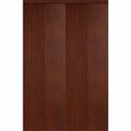 48 in. x 84 in. Smooth Flush Solid Core Cherry MDF Interior Closet Bi-fold Door with Matching Trim