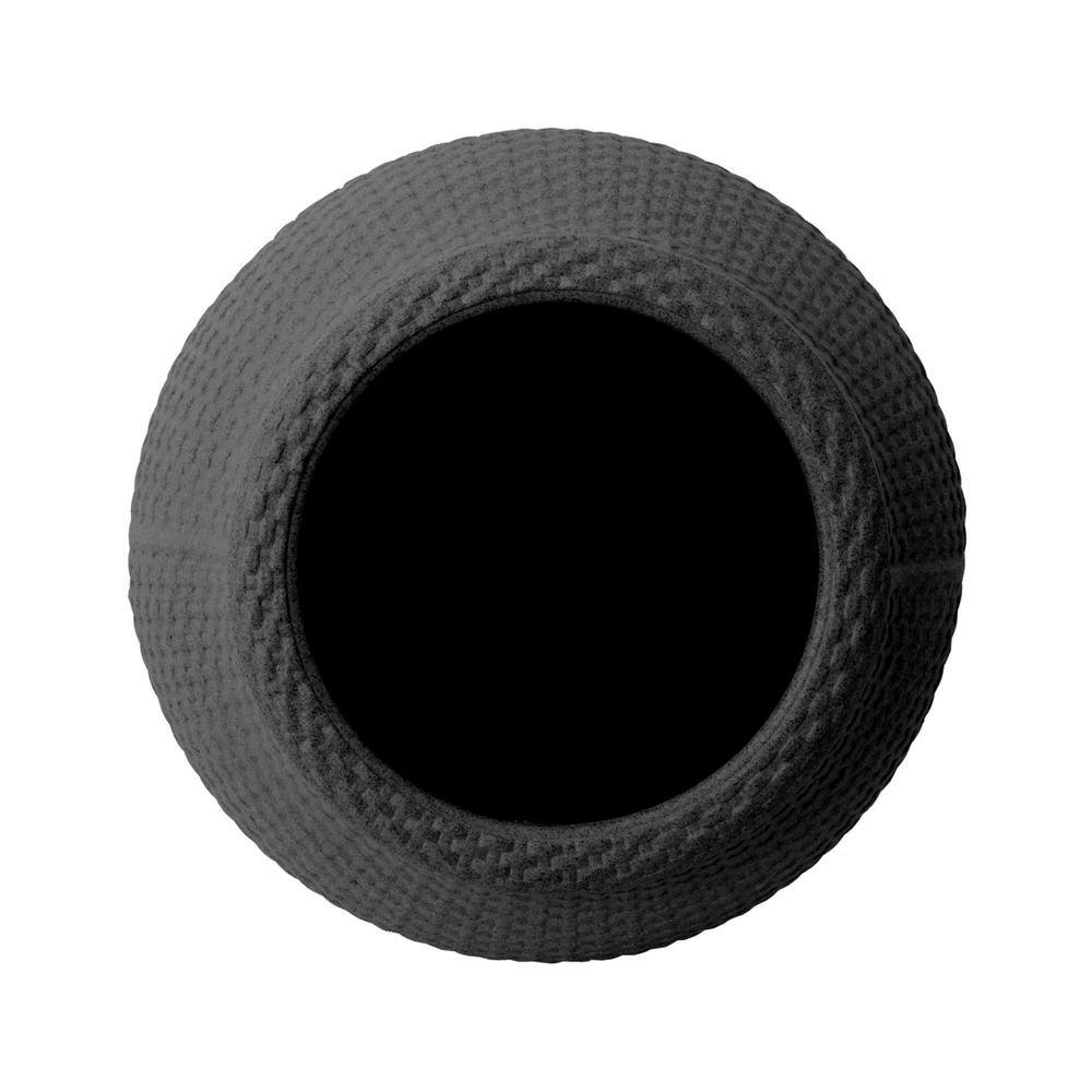 Large Black Wicker Textured Outdoor Flower Planter