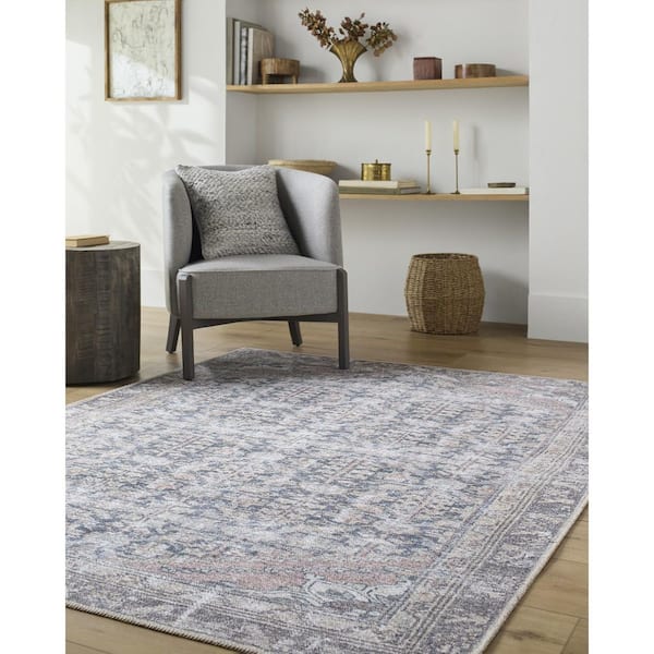 Vinny Brown Traditional Border 8 ft. x 12 ft. Area Rug