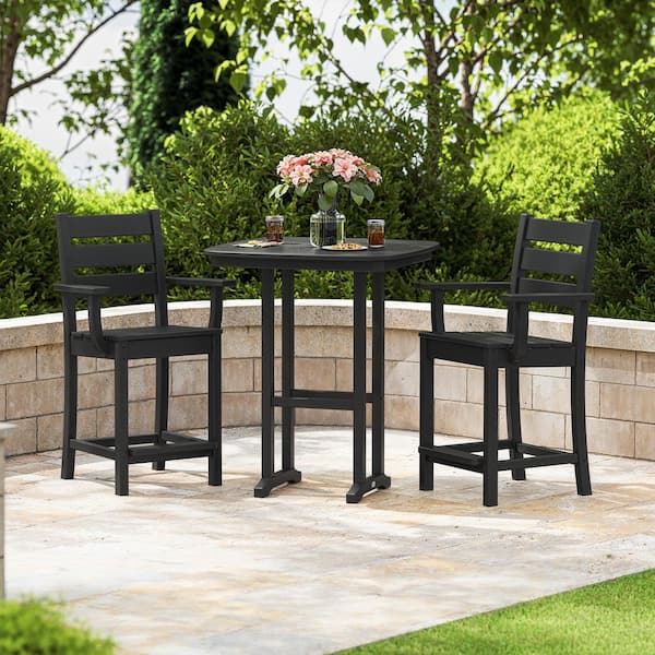 Grant Park 3-Piece Counter Set in Black