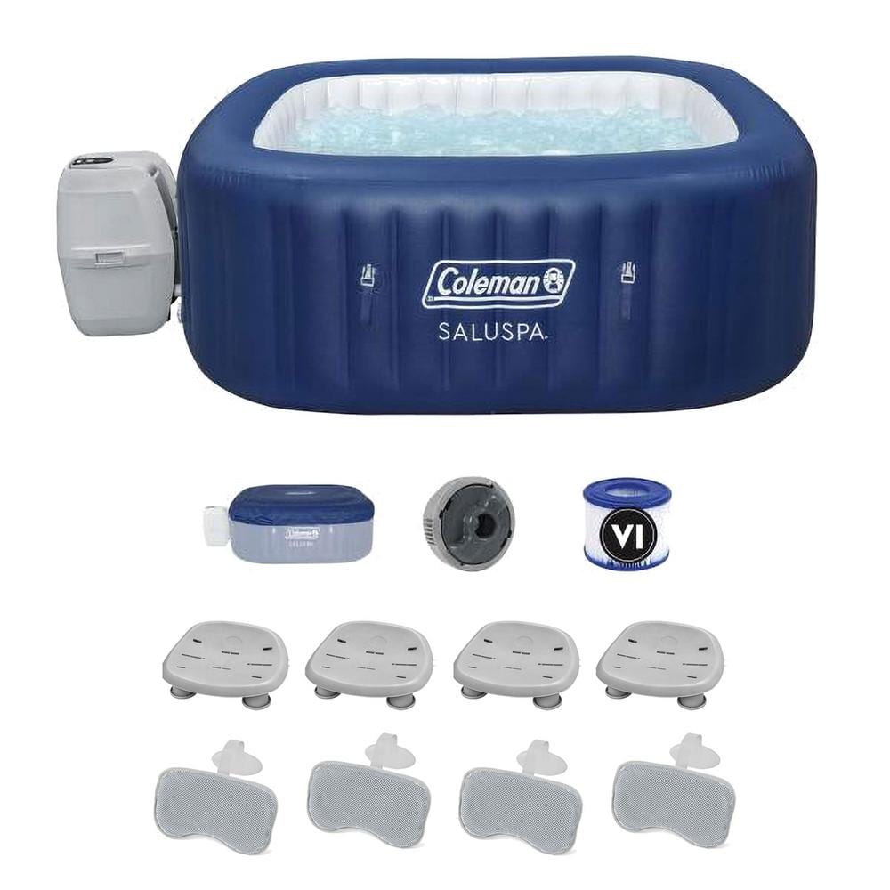 Atlantis 6-Person Hot Tub w/Set of 4 Spa Seat & Headrest Pillows (4 Pack)