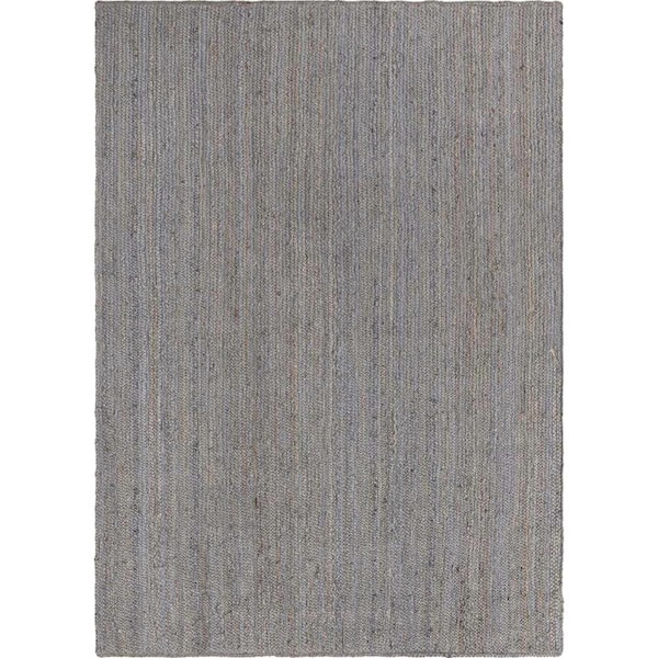Unique Loom Braided Jute Dhaka Gray 7 ft. 1 in. x 10 ft. Area Rug