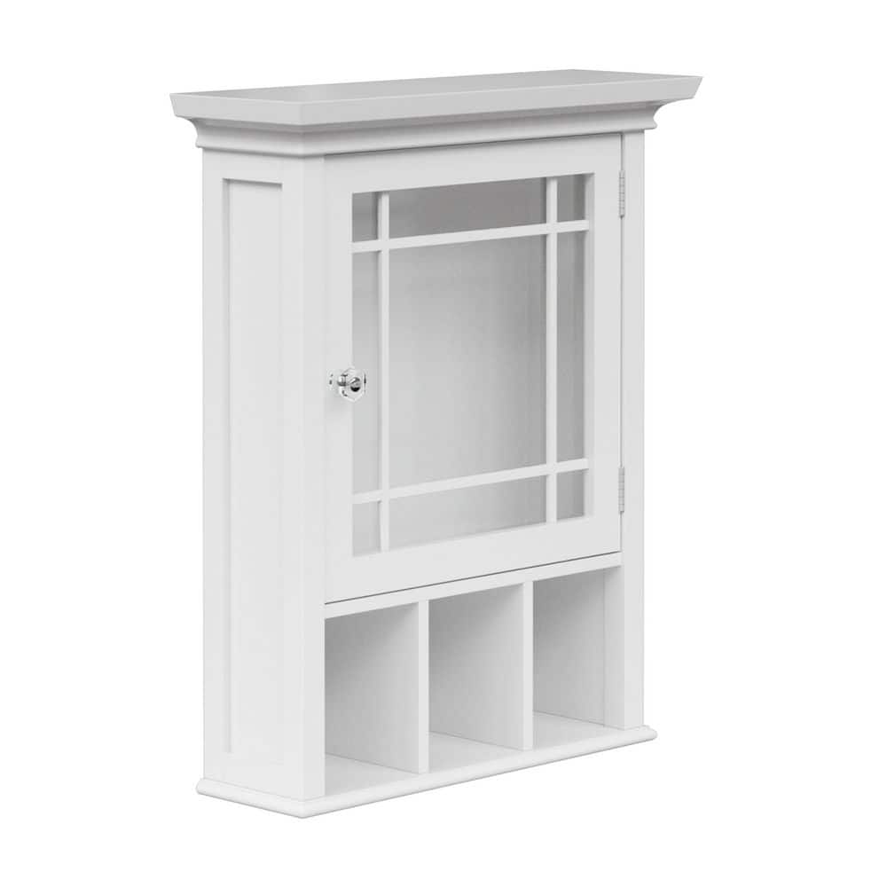 Neal 20 in. W x 24.13 in. H x 6.5 in. D Wooden Medicine Cabinet with Mirrored Door, White price history on PriceWatchPro