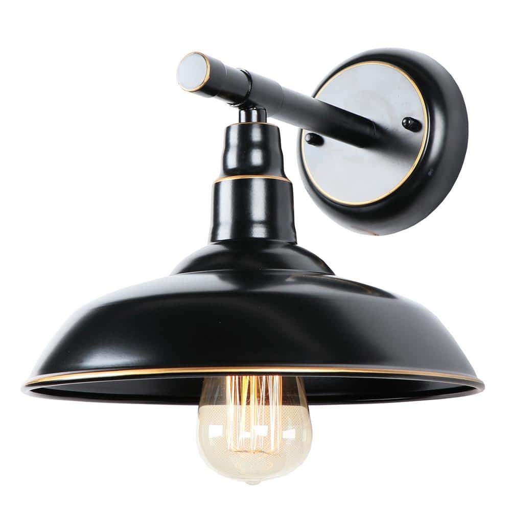 1-Light Imperial Black Outdoor Barn Light Sconce